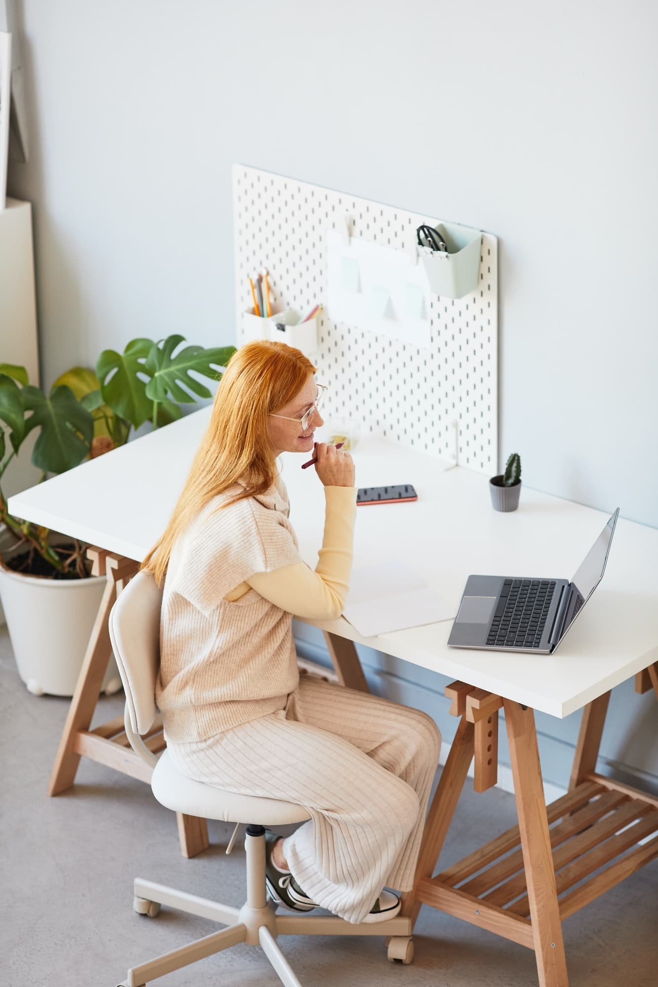 Woman E-learning at Home